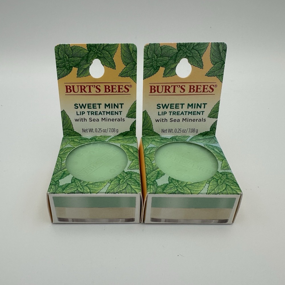 (2) Burt's Bees Sweet Mint Lip Treatment with Sea Minerals 0.25 oz